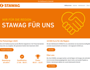 Screenshot: Startseite Online-Plattform Förderwettbewerb "STAWAG für uns 2025"