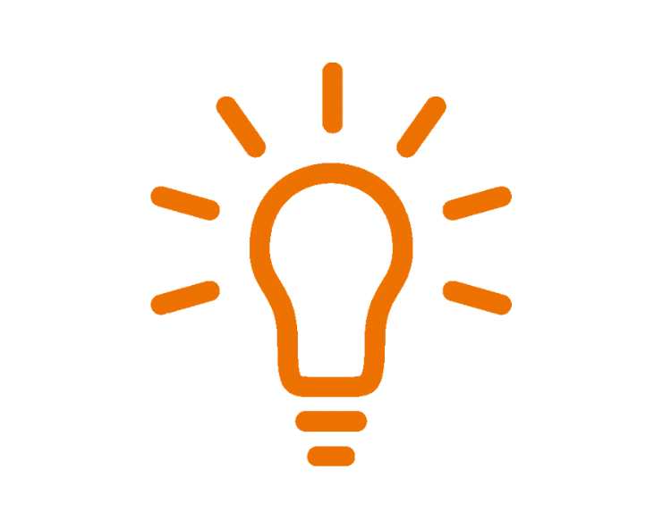 Piktogramm: Glühlampe mit Strahlen